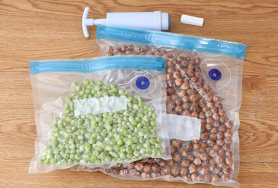 Nylon Vacuüm Voedsel Sealer Zakken Aangepaste Ziplockk Hersluitbare Voedsel Pakket