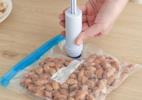 Food Vauum Storage Zip Lock Sous Vide Bags PA PE Handle Pump Bags Reliëf