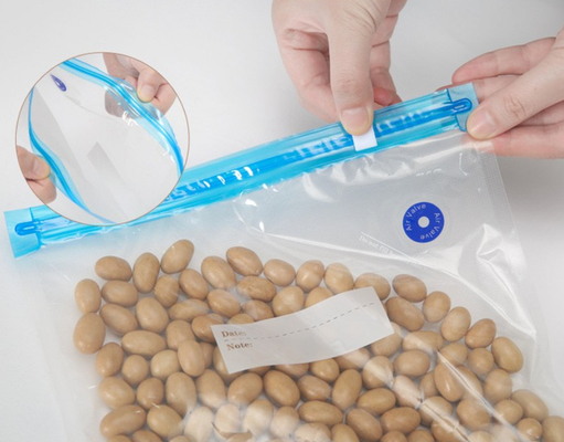 Food Vauum Storage Zip Lock Sous Vide Bags PA PE Handle Pump Bags Reliëf