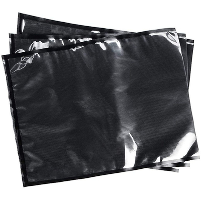 Vacuüm Resealable de Ritssluitingszak Zwart Achter Duidelijk Front Nylon Pouch van de douanedruk