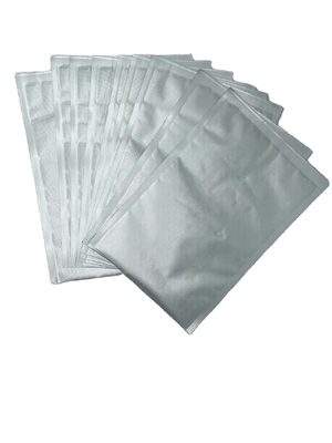 QS waterdichte Mylar-vacuümzakken met reliëf, gemetalliseerd zilver, hersluitbaar