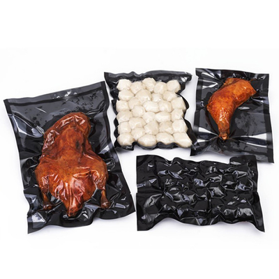Vacuüm Resealable de Ritssluitingszak Zwart Achter Duidelijk Front Nylon Pouch van de douanedruk