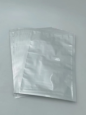QS waterdichte Mylar-vacuümzakken met reliëf, gemetalliseerd zilver, hersluitbaar