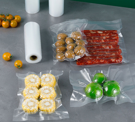 Rekfolie Getextureerde Vacuüm Saver Rollen Food Saver Plastic Zakken