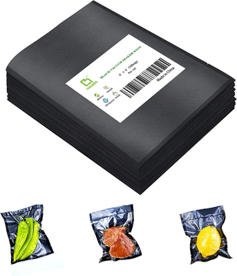 Maakten de Plastic Zwarte Vacuüm de Verbindingsbroodjes van de douanedruk Resealable Vacuümverzegelaarzakken in reliëf
